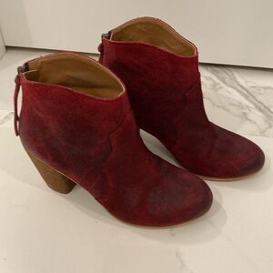BP Nordstrom Burgundy suede leather booties